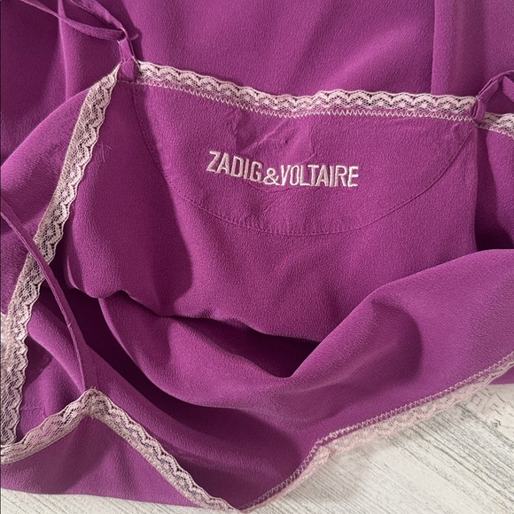 Zadig & Voltaire Silk lace camel Cami tank -‎ medium - Picture 6 of 9